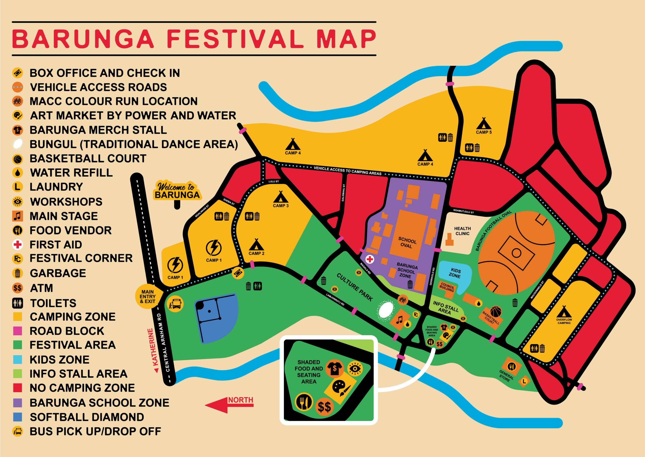 Festival Map - Barunga Fest